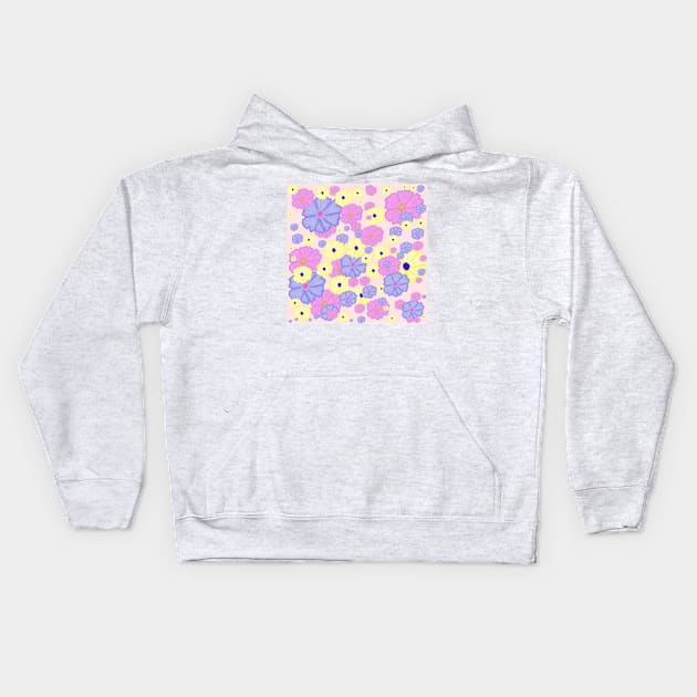 Scattered Flowers Kids Hoodie by fabqa